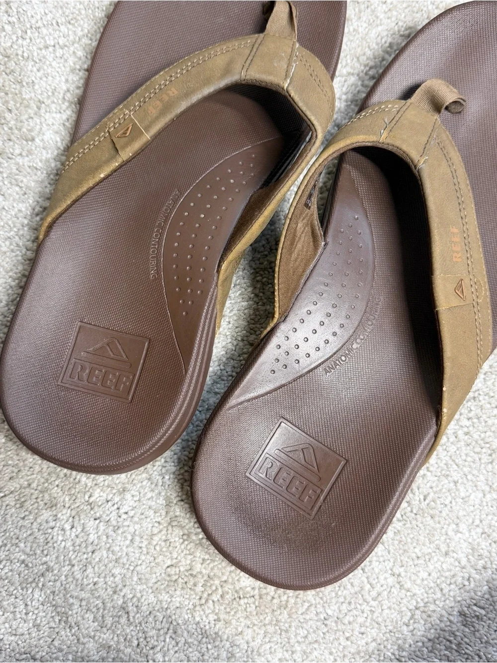 Reef Men’s Cushion Phantom 2.0 Sandals Flip Flop in Brown Tan 10